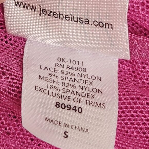 Y2K Barbie Pink Dotted Swiss Mesh & Lace Detail Sheer Cami/Slip Dress-Jezabell-S - Picture 11 of 12